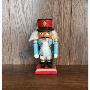 Vintage Handpainted Wooden Nutcracker 6" Christmas Seasonal Decor N7